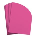 Fuchsia Half Arch Shaped Card - A2 Gmund Colors Matt 4 1/4 x 5 1/2 111C