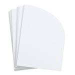 Fluorescent White Half Arch Shaped Card - A2 Gmund Colors Matt 4 1/4 x 5 1/2 111C