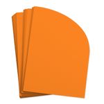 Pumpkin Orange Half Arch Shaped Card - A2 Gmund Colors Matt 4 1/4 x 5 1/2 111C