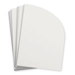 Wedding White Half Arch Card - A2 Gmund Colors Matt 4 1/4 x 5 1/2 111C