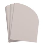 Timberwolf Gray Half Arch Shaped Card - A7 Gmund Colors Matt 5 x 7 111C