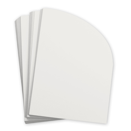 Wedding White Half Arch Shaped Card - A7 Gmund Colors Matt 5 x 7 111C - LCI  Paper