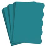 Aqua Blue Side Wave Invitation Card - A2 Gmund Colors Matt 4 1/4 x 5 1/2 111C