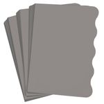 Cobblestone Gray Side Wave Invitation Card - A2 Gmund Colors Matt 4 1/4 x 5 1/2 111C