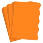 Pumpkin Orange Side Wave Invitation Card - A2 Gmund Colors Matt 4 1/4 x 5 1/2 111C