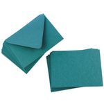 Cards with Envelopes, Aqua Blue Matt, A2 Flat