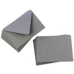 Cards with Envelopes, Cobblestone Gray Matt, A2 Flat