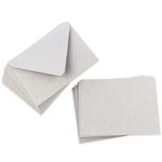 Cards with Envelopes, Timberwolf Gray Matt, A2 Flat