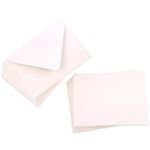 Cards with Envelopes, Powder Pink Matt, A2 Flat