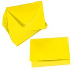 Cards with Envelopes, Canary Yellow Matt, A2 Folded