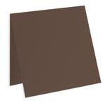 Chocolate Brown Square Folded Card - 6 1/4 x 6 1/4 Gmund Colors Matt 111C