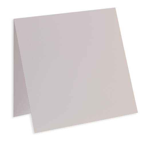 Timberwolf Gray Square Folded Card - 6 1/4 x 6 1/4 Gmund Colors