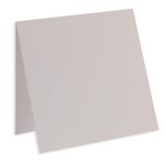 6 1/4 Square Gmund Colors Matt Timberwolf Gray Blank Cards - Folded, 111lb Cover