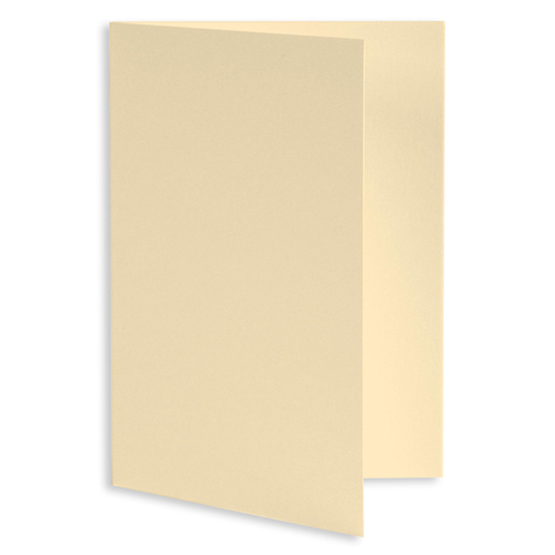 Antique Ivory Folded Card - A6 Gmund Colors Matt 4 1/2 x 6 1/4 111C - LCI  Paper