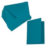Cards with Envelopes, Aqua Blue Matt, A7 Folded