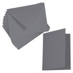 Cards with Envelopes, Cobblestone Gray Matt, A7 Folded