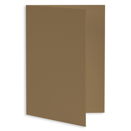 Walnut Brown Folded Card - A7 Gmund Colors Matt 5 1/8 x 7 111C - LCI Paper