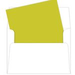 A7 Chartreuse Matte Envelope Liners, Gmund Colors Matt