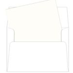 A7 Wedding White Matte Envelope Liners, Gmund Colors Matt