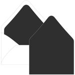 Licorice Black Euro Flap Envelope Liner - A1 Gmund Colors Matt