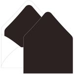 Ebony Black Euro Flap Envelope Liner - A7 Gmund Colors Matt