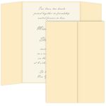 Gatefold Invitation Enclosure - 5 x 7, Matte Antique Ivory