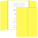 Gatefold Invitation Enclosure - 5 x 7, Matte Canary Yellow