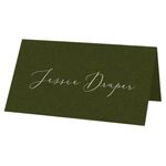 Forest Green Folded Place Card - Gmund Colors Metallic 133C
