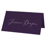 Grape Purple Folded Place Card - Gmund Colors Metallic 115C