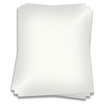 Wedding White Card Stock - 12 x 12 Gmund Colors Metallic 115lb Cover