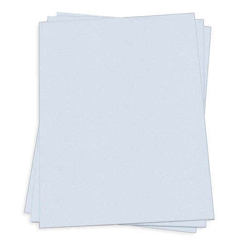 Light Sky Blue Card Stock - 8 1/2 x 11 Gmund Colors Metallic 92lb Cover -  LCI Paper