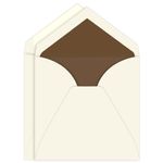 Chocolate Lined Inner Outer Envelopes, Imperial Ecru