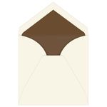 Chocolate Lined Inner Ungummed Envelopes, Imperial Ecru