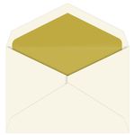 Gold Lined Inner Ungummed Envelopes, Jumbo Ecru