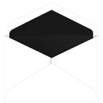 Black Lined Inner Ungummed Envelopes, Jumbo Radiant White