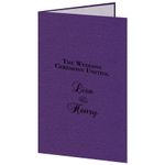 Violette Purple Metallic Wedding Program Kit, White Parchment Insert