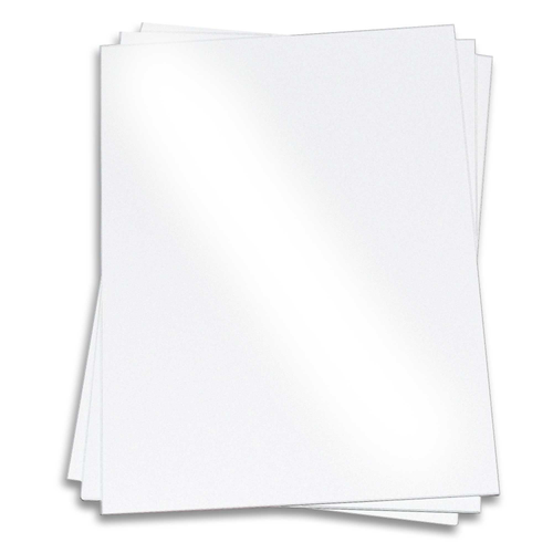 White Gloss Card Stock - 8 ½ x 11 Kromekote 92lb Cover