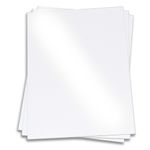 White Gloss Card Stock - 8 1/2 x 11 Kromekote 92lb Cover