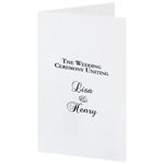 Crystal White Metallic Wedding Program Kit, White Parchment Insert