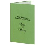 Fairway Green Metallic Wedding Program Kit, White Parchment Insert
