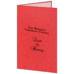 Jupiter Red Metallic Wedding Program Kit, White Parchment Insert