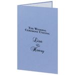 Vista Blue Metallic Wedding Program Kit, White Parchment Insert