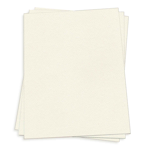 Cream White Card Stock - 26 x 40 in 100 lb Cover Felt 30% Recycled