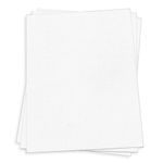 Pure White Card Stock - 8 1/2 x 11 LCI Felt 100lb Cover