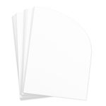 Radiant White Half Arch Shaped Card - A2 LCI Smooth 4 1/4 x 5 1/2 100C