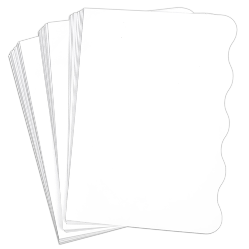 Ecru Side Wave Invitation Card - A7 LCI Smooth 5 x 7 100C - LCI Paper