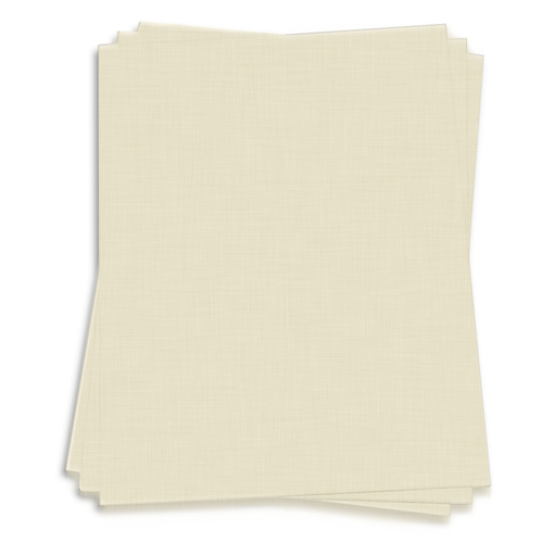 Natural White Card Stock 11 x 17 LCI Linen 80lb Cover LCI Paper