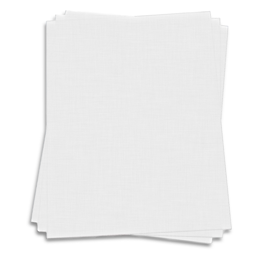 Ultimate White Card Stock - 8 1/2 x 11 LCI Linen 100lb Cover - LCI Paper