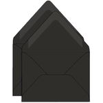 Licorice Black Double Envelopes - A7 Gmund Colors Matt 5 1/4 x 7 1/4 Euro Flap 81T