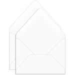Fluorescent White Double Envelopes - A7 Gmund Colors Matt 5 1/4 x 7 1/4 Euro Flap 91T